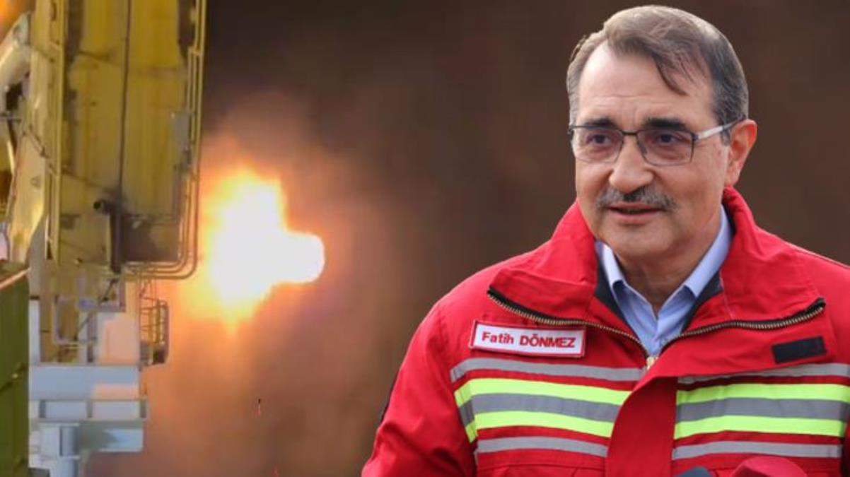 Tarihi anları Bakan Dönmez paylaştı! Karadeniz gazının yakma testinden ilk görüntüler
