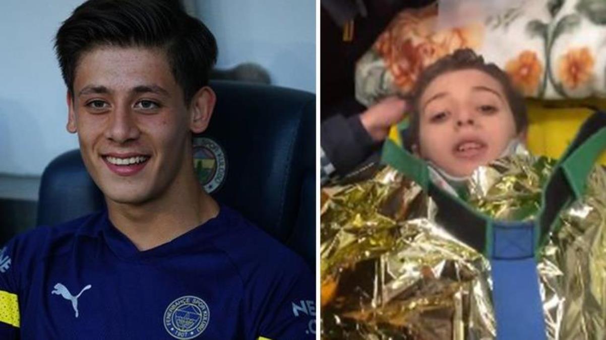 113 saat sonra enkazdan çıkarılan minik Mesut, Fenerbahçeli Arda Güler’e seslendi