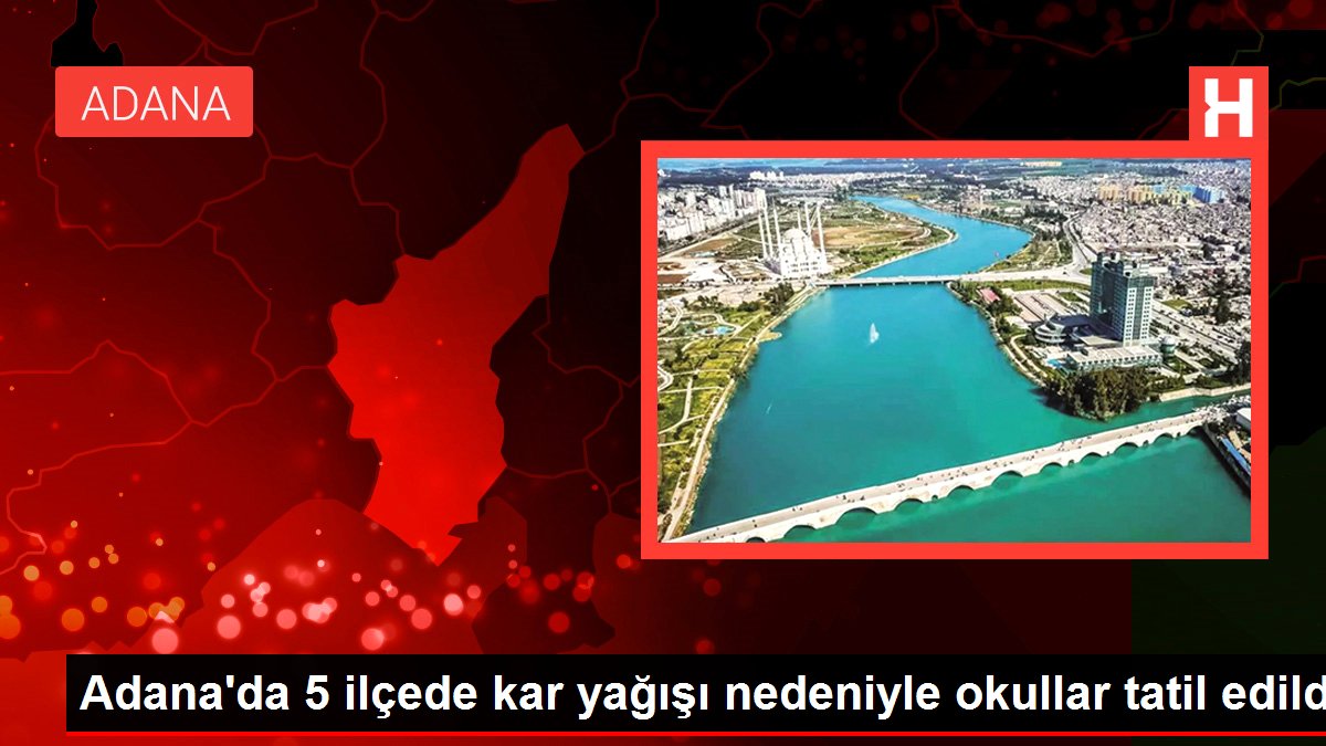 Adana’da 5 ilçede kar yağışı nedeniyle okullar tatil edildi