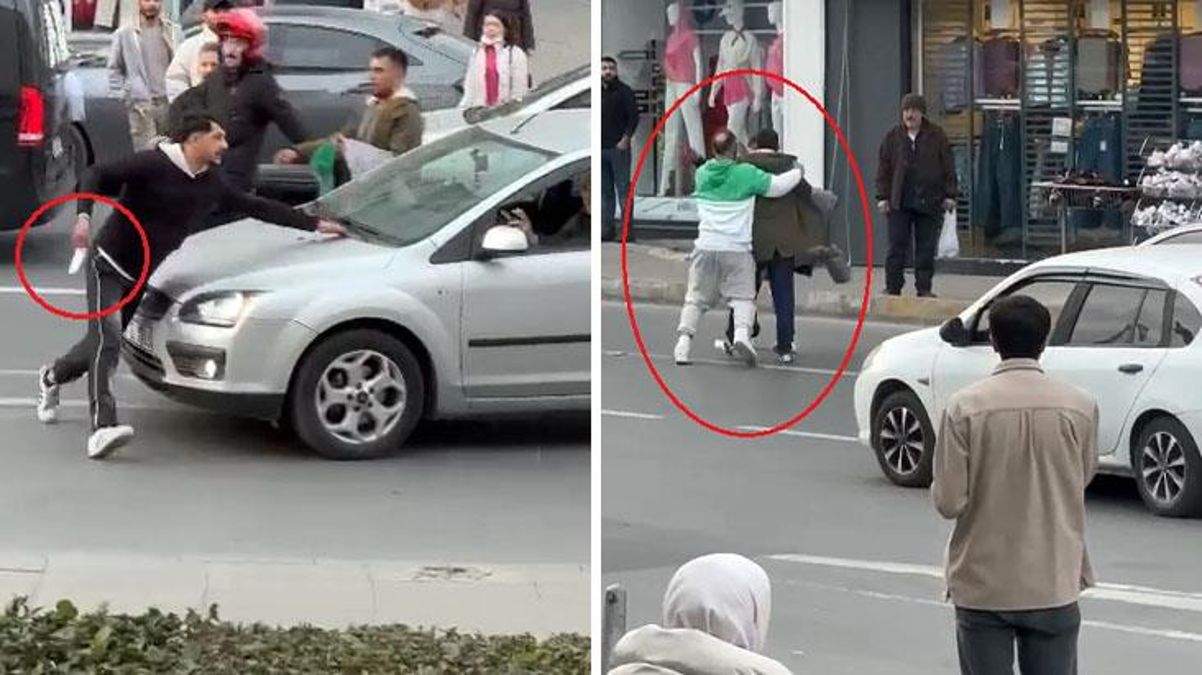 Cadde ortasında kavga! Bıçak alıp geri gelince kan döküldü