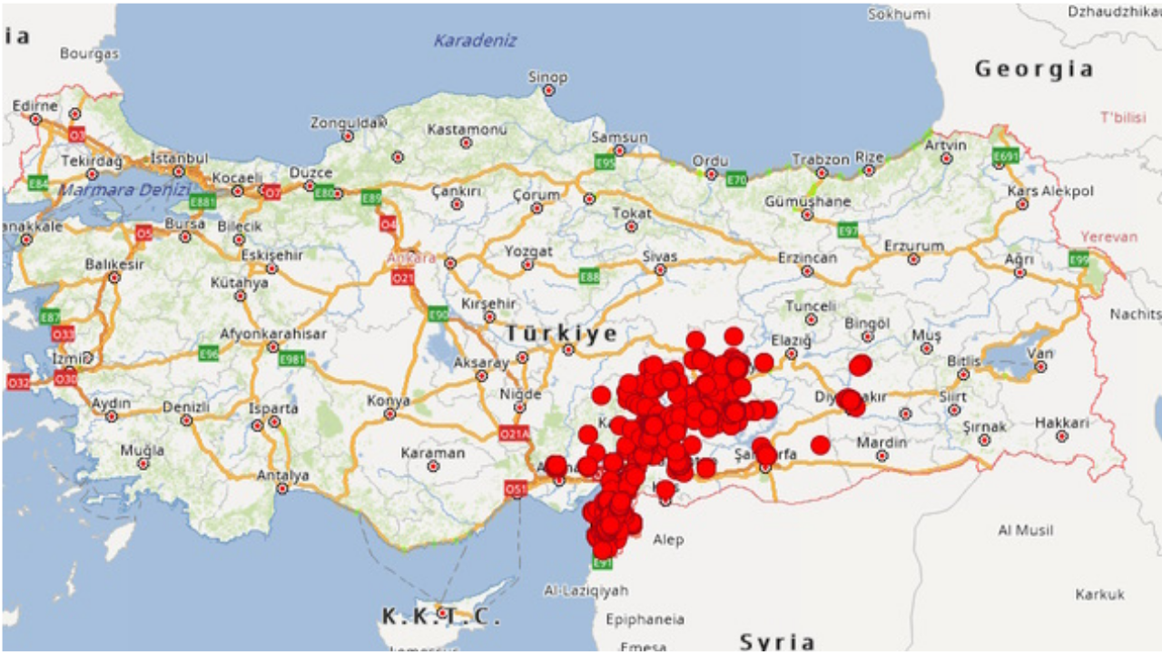 Depremzedelerin yerini gösteren portal