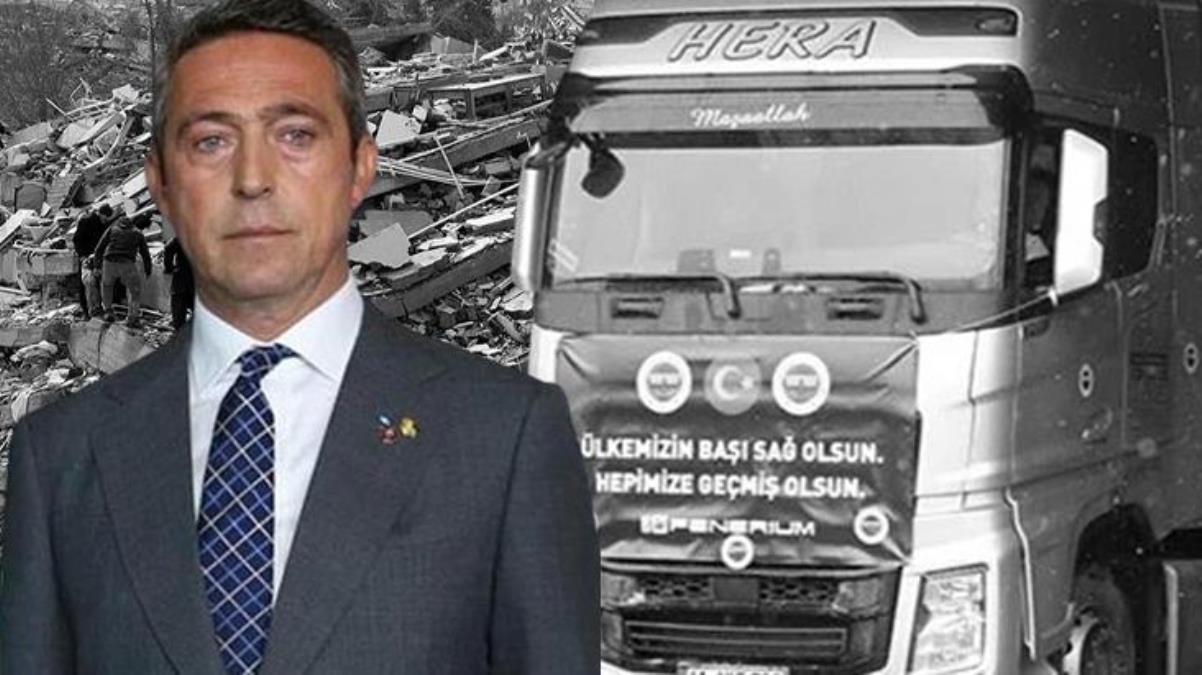 Fenerbahçe Başkanı Ali Koç, kulübün deprem bölgesine gönderdiği yardım tırlarının yağmalandığı iddiasını yalanladı