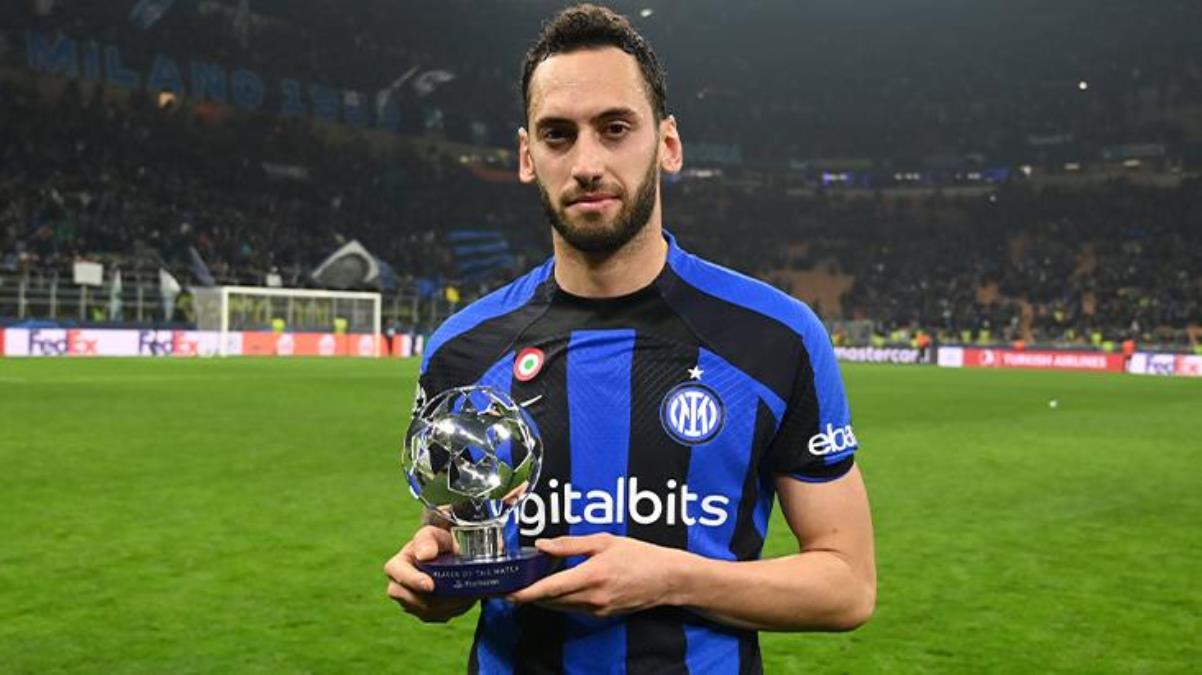 Hakan Çalhanoğlu, Şampiyonlar Ligi’ne damga vurdu! Layık görüldüğü ödülü depremzedelere adadı