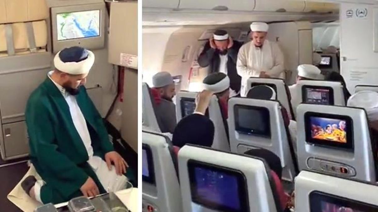 Uçakta namaz kılıp onu da TikTok’tan paylaştılar! Şimdi herkes aynı soruyu soruyor: Kabul olur mu?