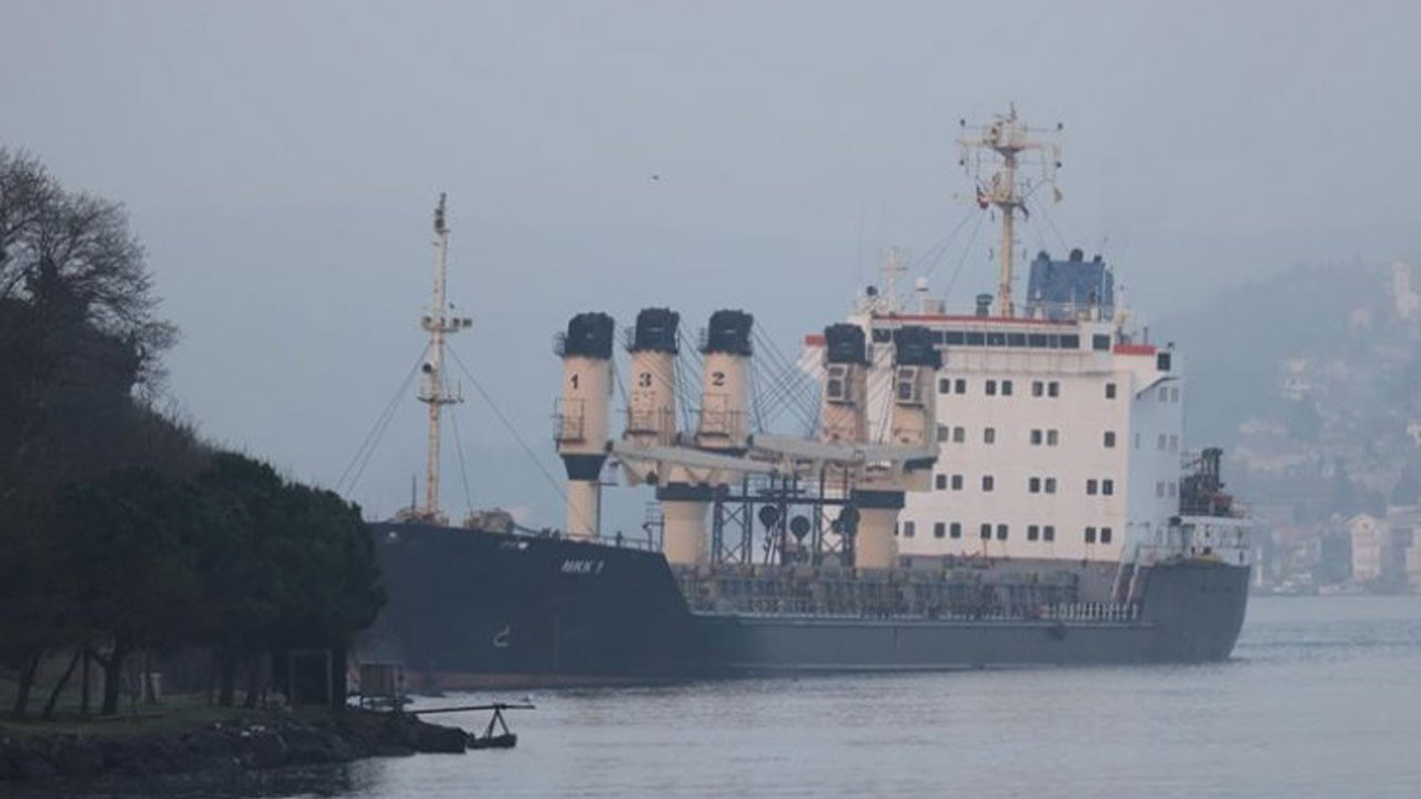 Kuru yük gemisi Datça açıklarında karaya oturdu