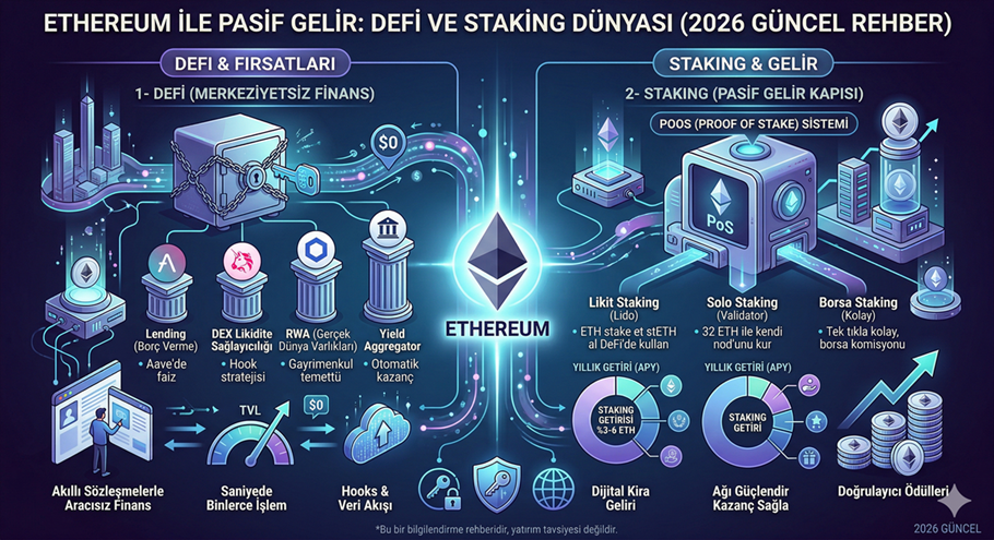 Ethereum ile Pasif Gelir: DeFi ve Staking Dünyası