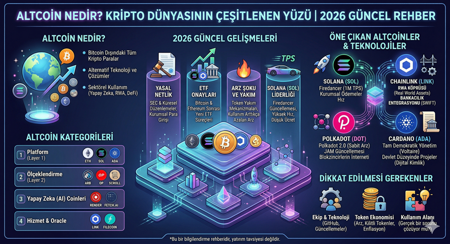 Altcoin Nedir? Kripto Dünyasının Çeşitlenen Yüzü (2026 Güncel Rehber)